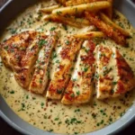 Hyhnchenfilet in cremiger Knoblauchsauce