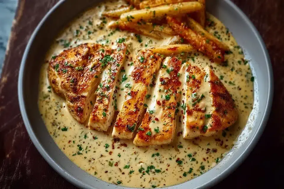 Hähnchenfilet in cremiger Knoblauchsauce – 20-Minuten-Gericht