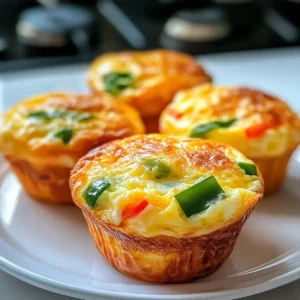 Fluffige Hüttenkäse-Ei-Muffins mit Spinat und Paprika