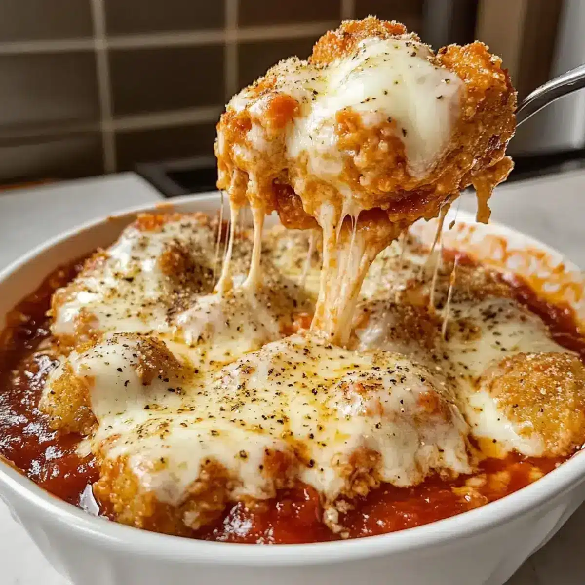 Hüttenkäse Hühnchen Parm Bowl
