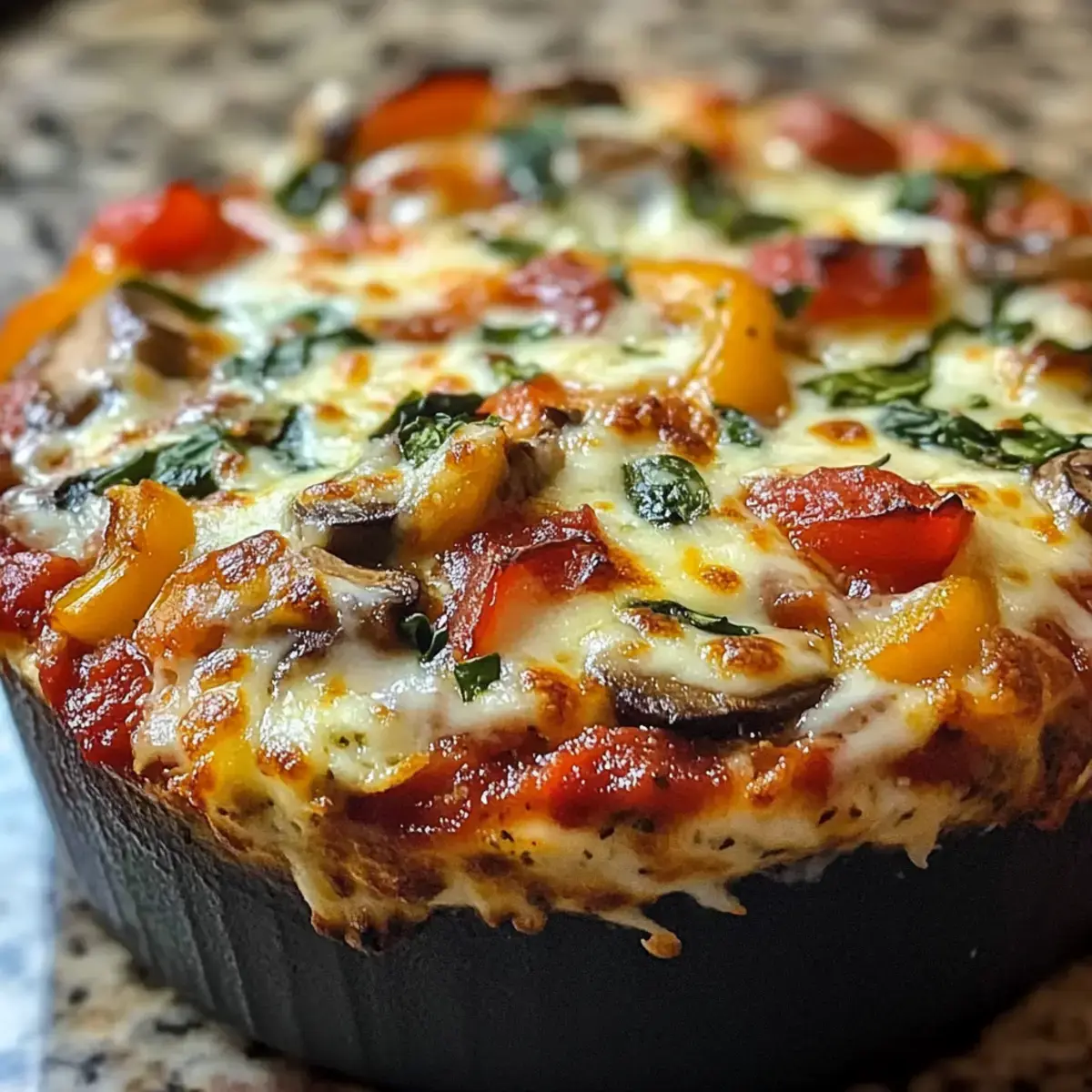 Hüttenkäse Pizzaschüssel
