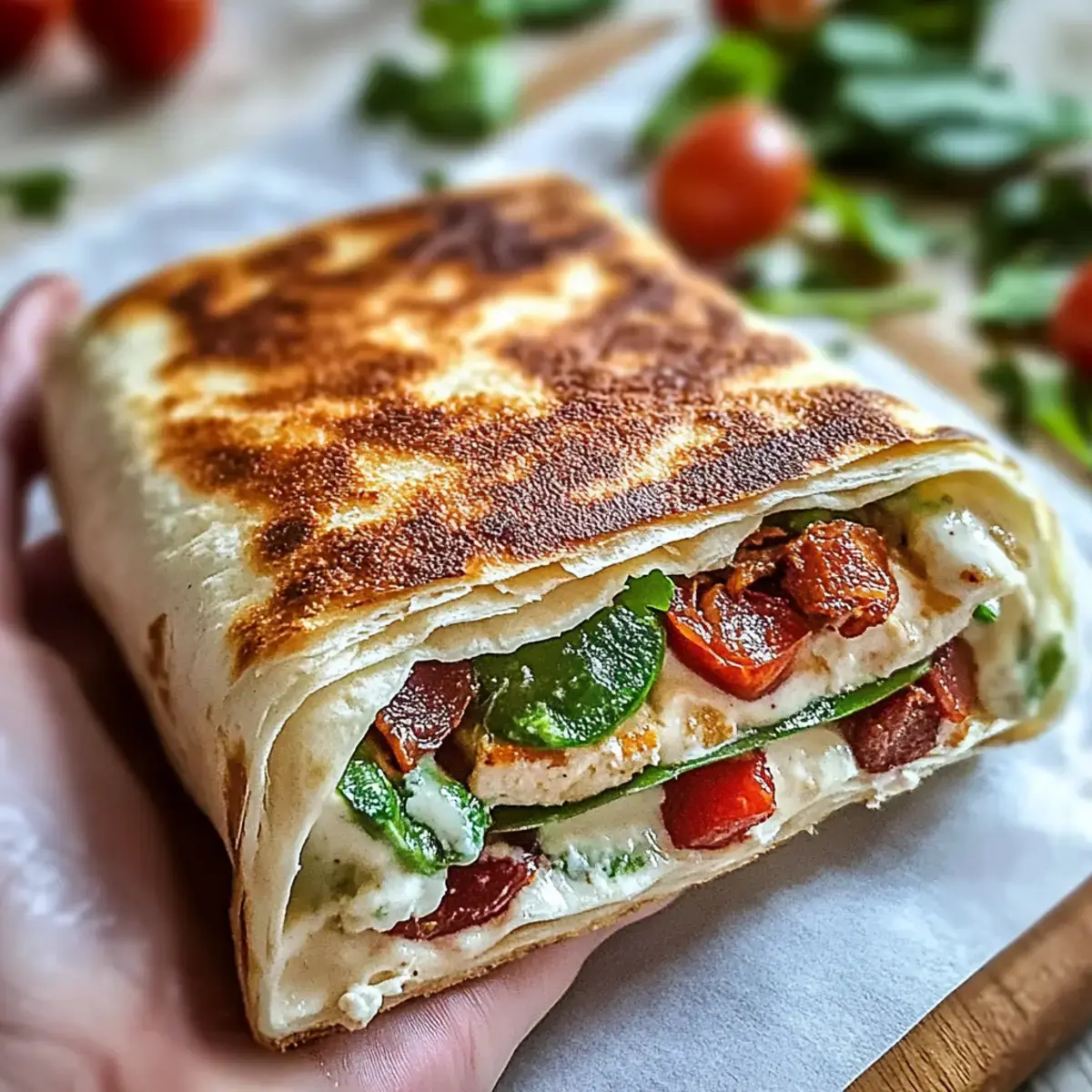 Hüttenkäse Wraps proteinreich