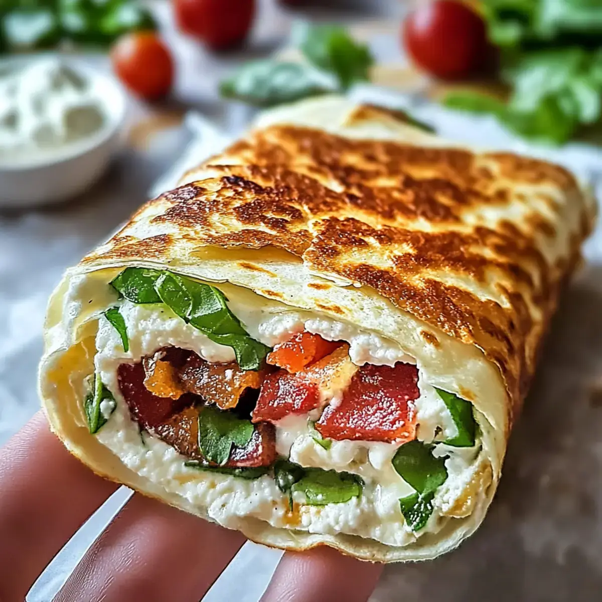 Hüttenkäse Wraps proteinreich
