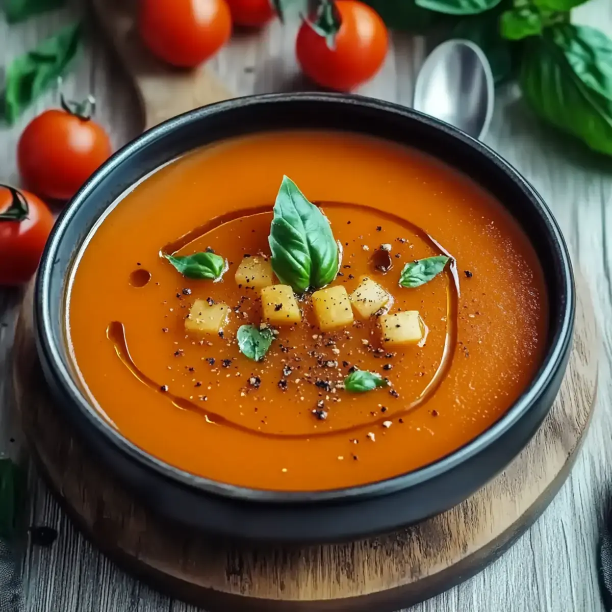 Italienische Tomatensuppe cremig schnell einfach