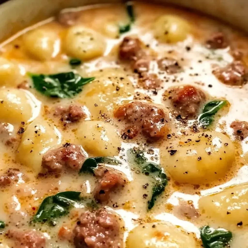 Italienische Wurst Gnocchi Suppe
