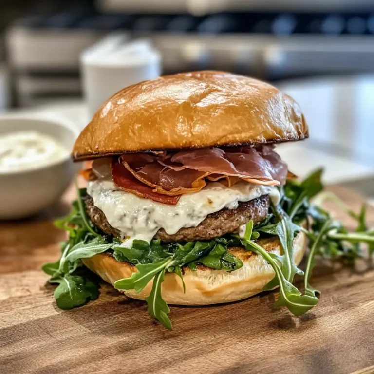 Italienischer Burger mit Prosciutto