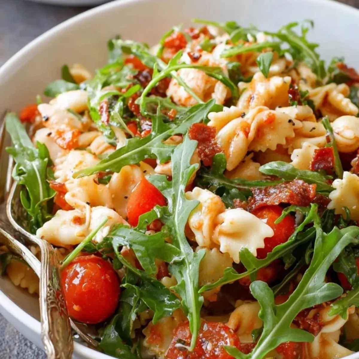 Italienischer Nudelsalat mit Rucola