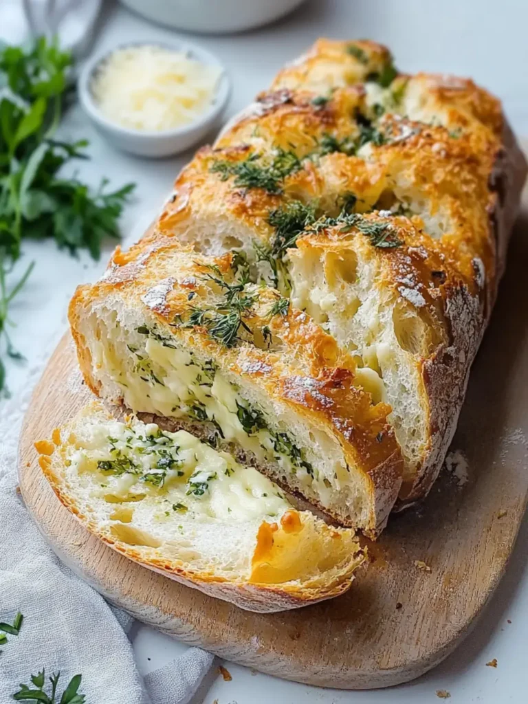 Italienisches Kräuter und Käsebrot