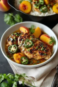 Jalapeño Peach Chicken
