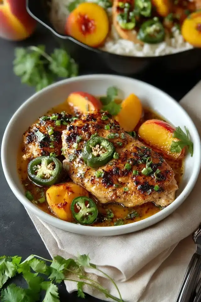 Jalapeño Peach Chicken Rezept