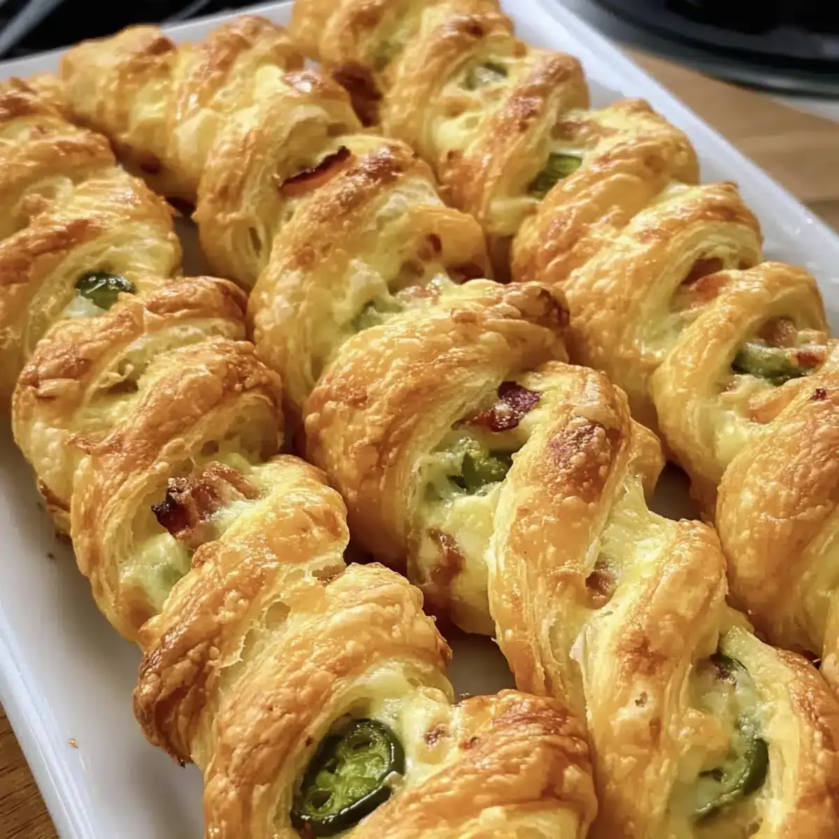 Jalapeño-Popper-Blätterteig-Drehungen