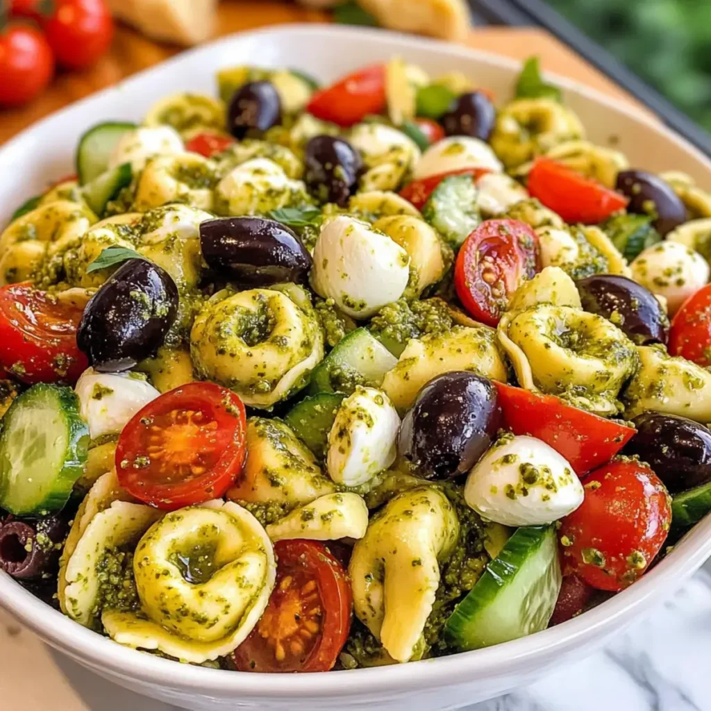 Kalte Tortellini Pesto Salat