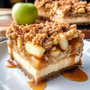 Karamell-Apfel-Cheesecake-Riegel