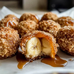 Karamell-Bananen-Käsekuchen-Crunch-Bomben