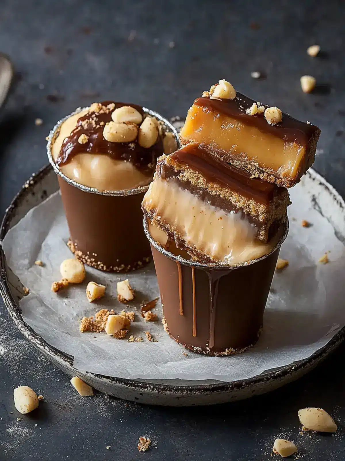 Karamell-Macadamia-Streifen