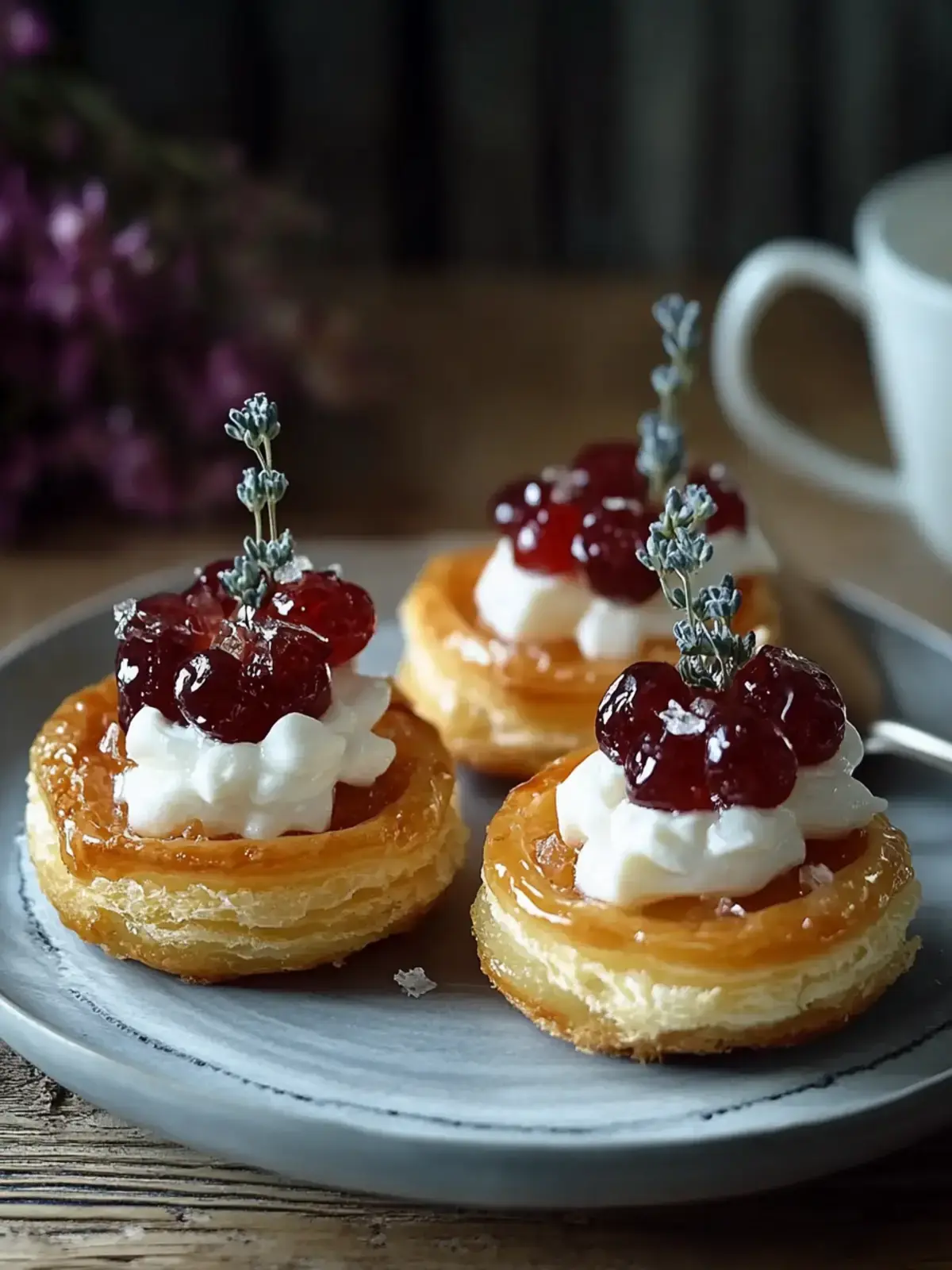 Karamellisierte Zwiebel und Ziegenkäsetörtchen