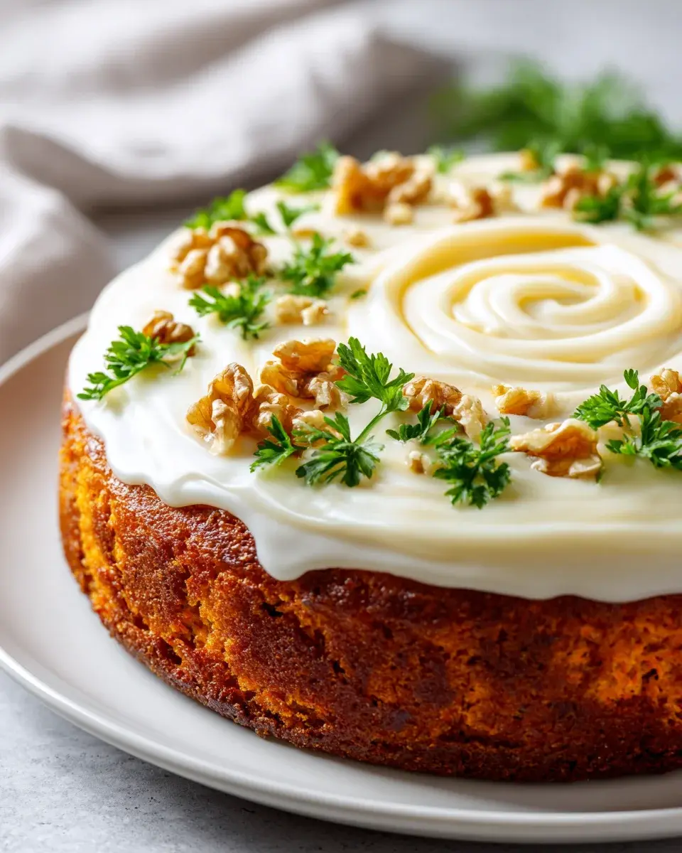 Karotten Frühlingskuchen Frischkäseglasur