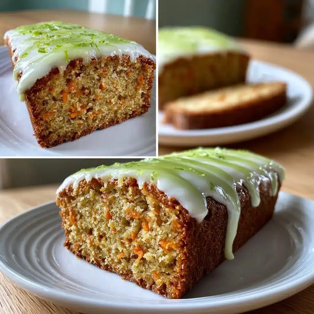 Karotten Kokos Kuchen mit Limetten Glasur