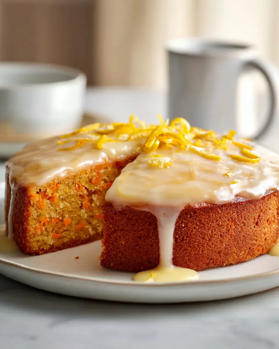 Karottenkuchen Ohne Nysse Mit Zitronenglasur
