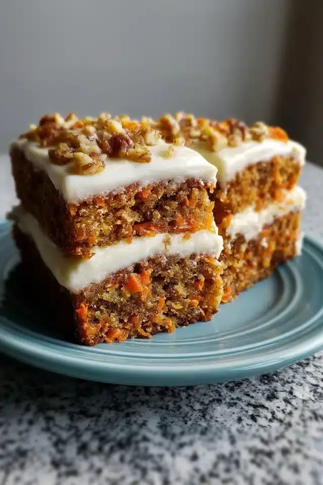 Karottenkuchen Schnitten Rezept