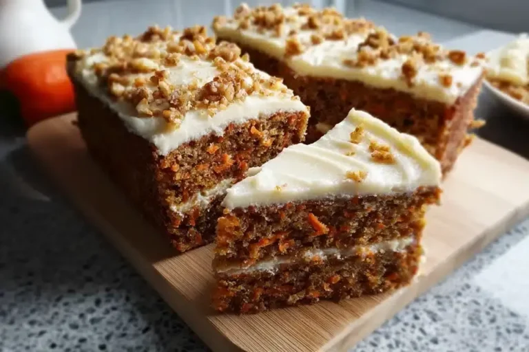 Karottenkuchen-Schnitten saftig & einfach backen