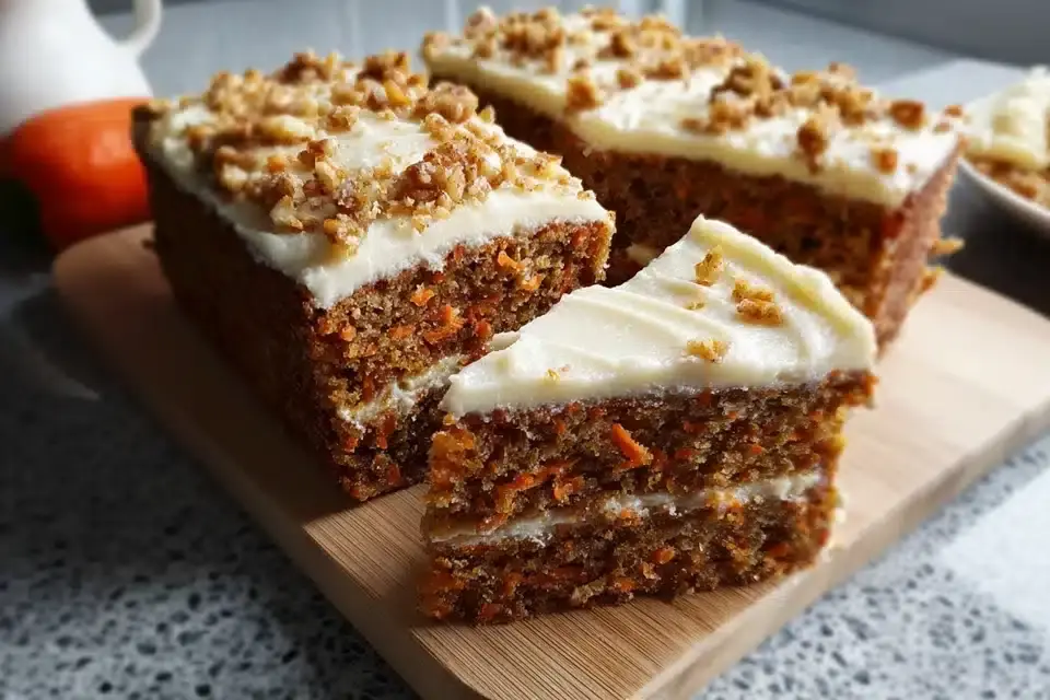 Karottenkuchen Schnitten Rezept