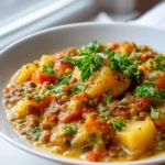 Kartoffel Eintopf Mit Linsen Und Tomaten