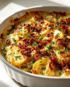 Kartoffel-Lauch-Auflauf mit Rindfleisch-Bacon