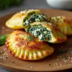 Kartoffeltaschen mit Frischkyse Spinatfyllung