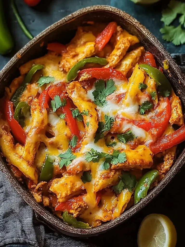 Köstlicher Kasiger Fajita Hähnchenauflauf für die ganze Familie
