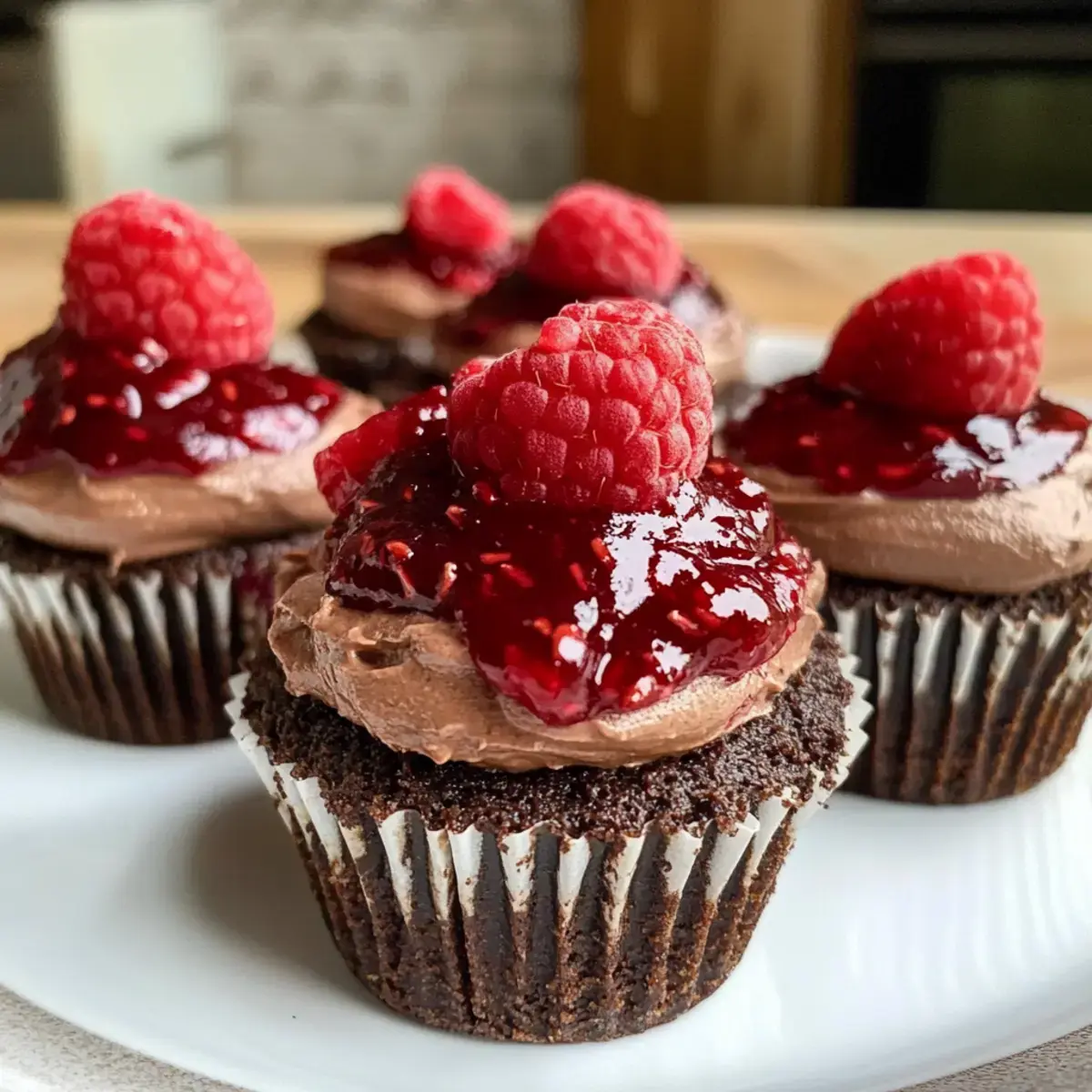Keine Backen Himbeer Schokoladenmousse Tassen