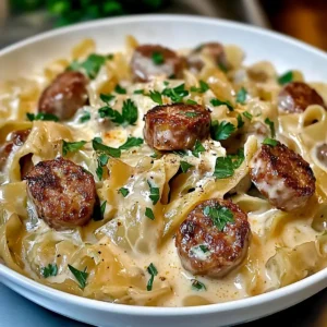 Cremige Keto TikTok Cajun Wurst Kohl Alfredo