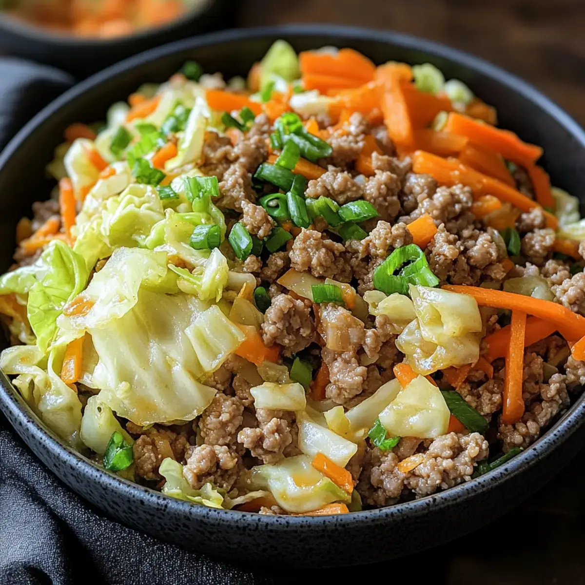 Keto Eierrolle in einer Schüssel