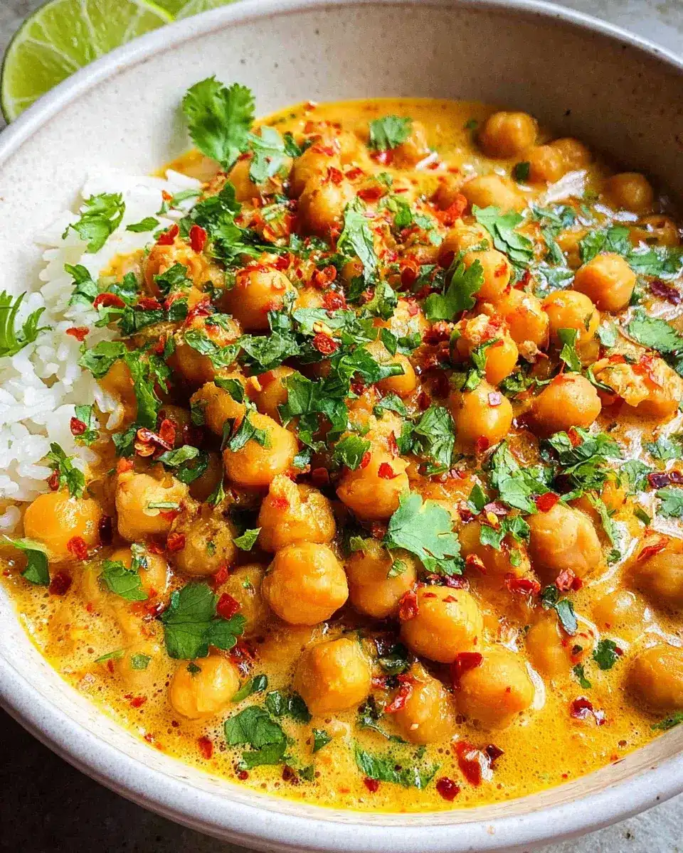 Kichererbsen-Curry mit Kokosmilch