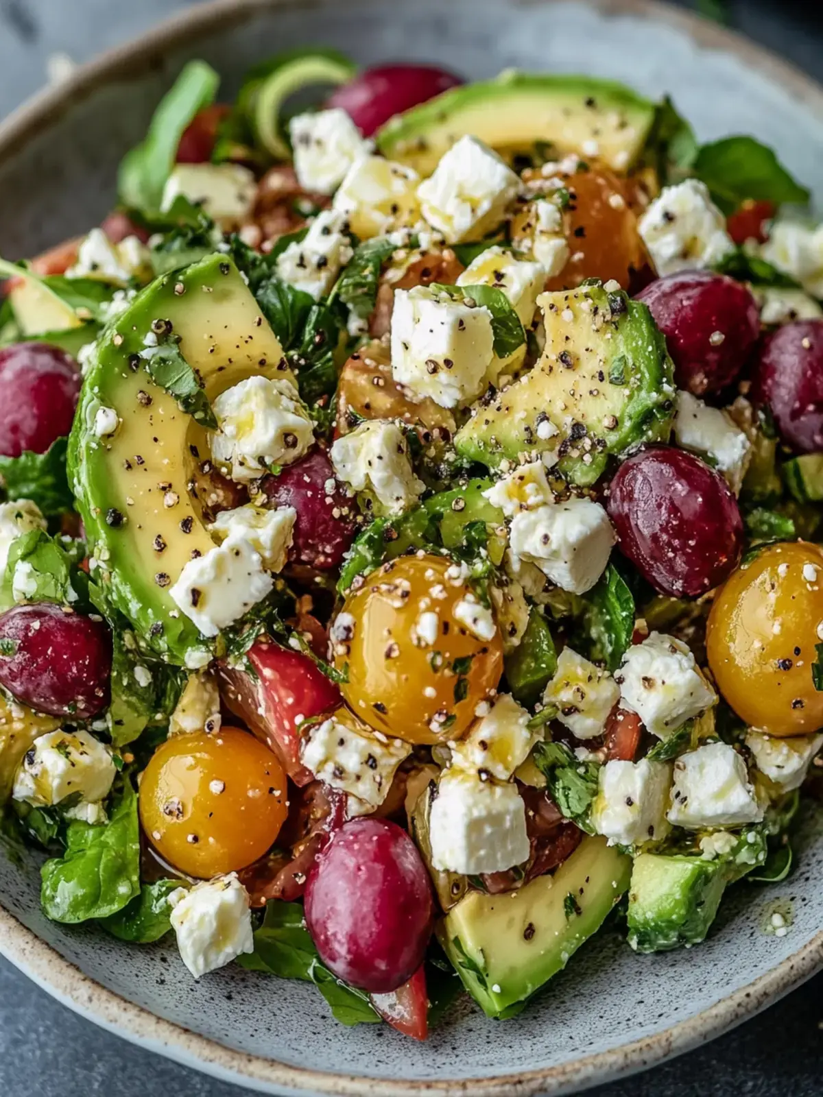 Kichererbsen Feta Avocado Salat