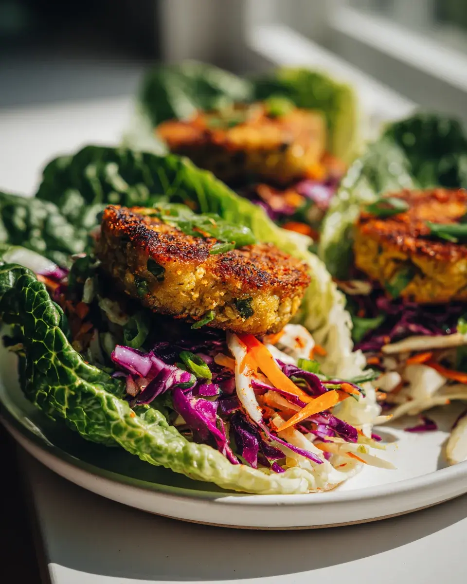 Kichererbsen-Puffer Salatwrap