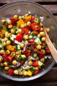 Aromatischer Kichererbsen Salat für Meal Prep