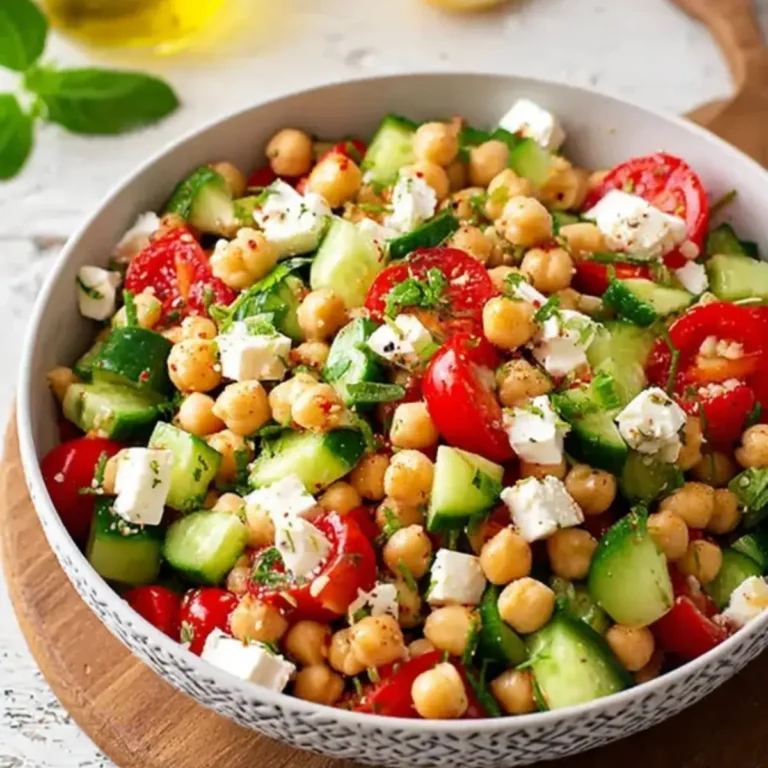 Kichererbsen Salat mit Feta