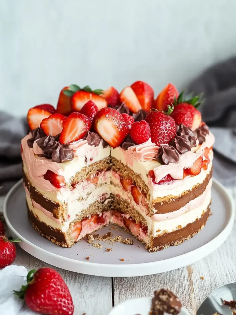 Kinder Bueno Torte Erdbeeren
