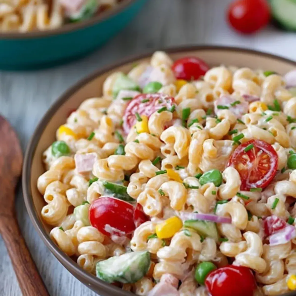 Kinder Nudelsalat mit Frischkäse