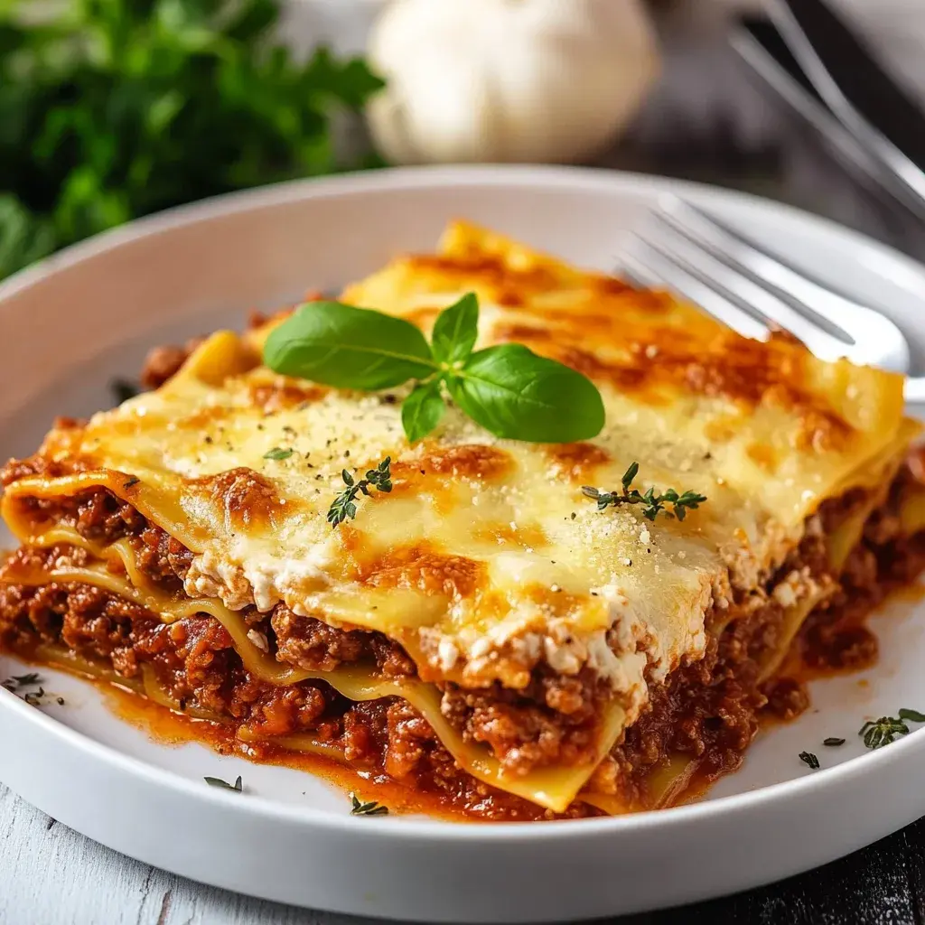 Klassische Lasagne Bolognese mit Bechamelsoße