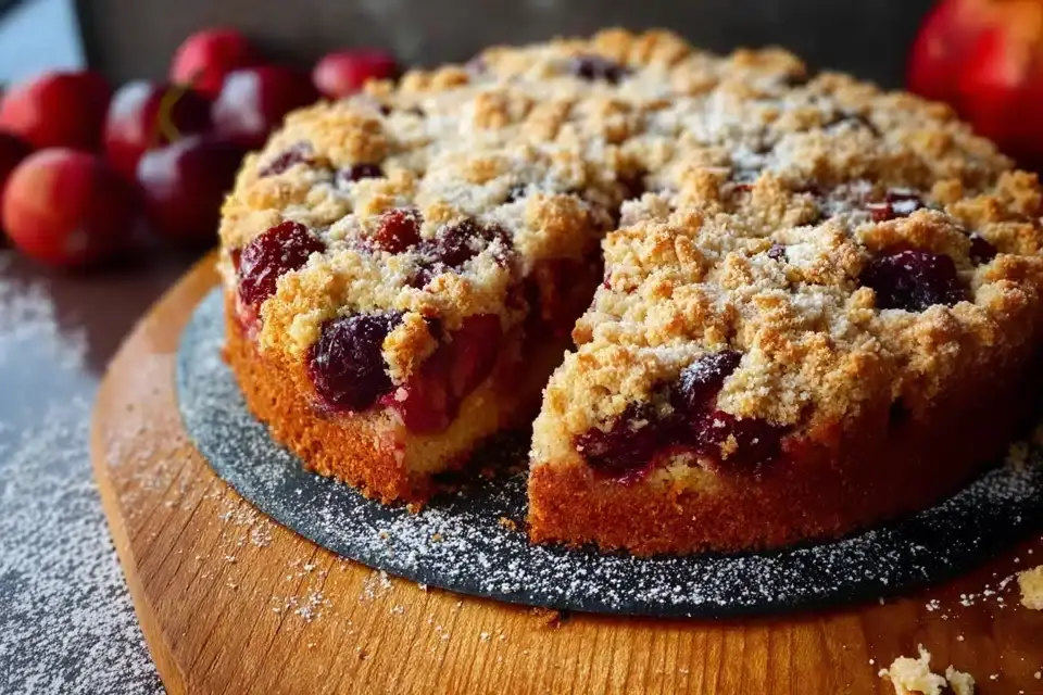 Klassischer Pflaumenkuchen mit Streuseln – einfach & saftig