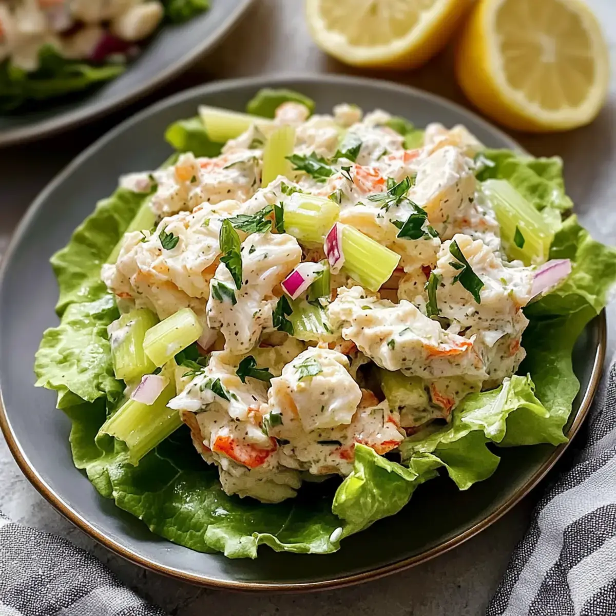 Klassischer cremiger Krabben-Salat