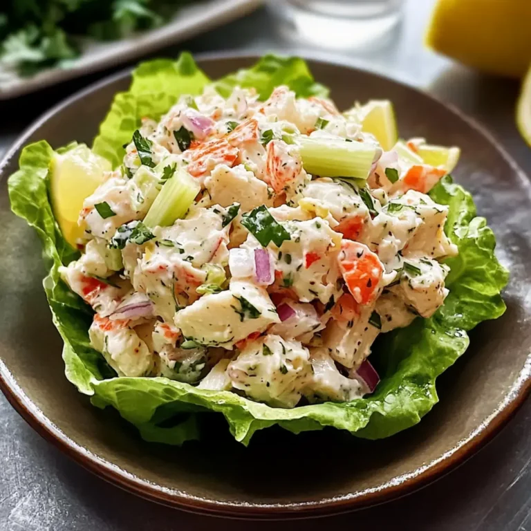 Klassischer cremiger Krabben-Salat