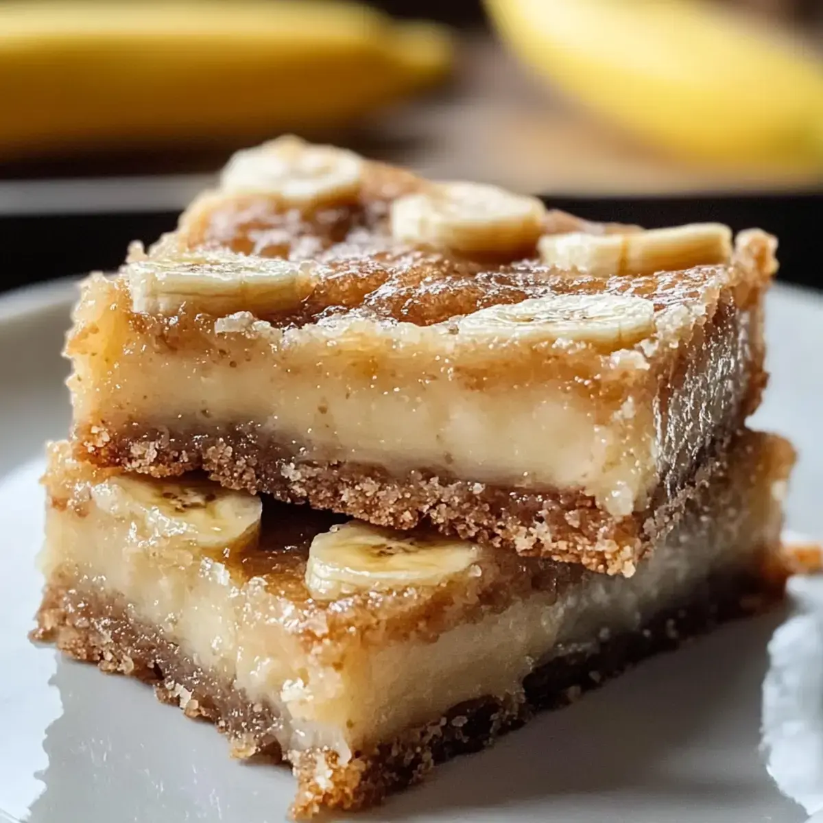 Klebrige Bananenriegel