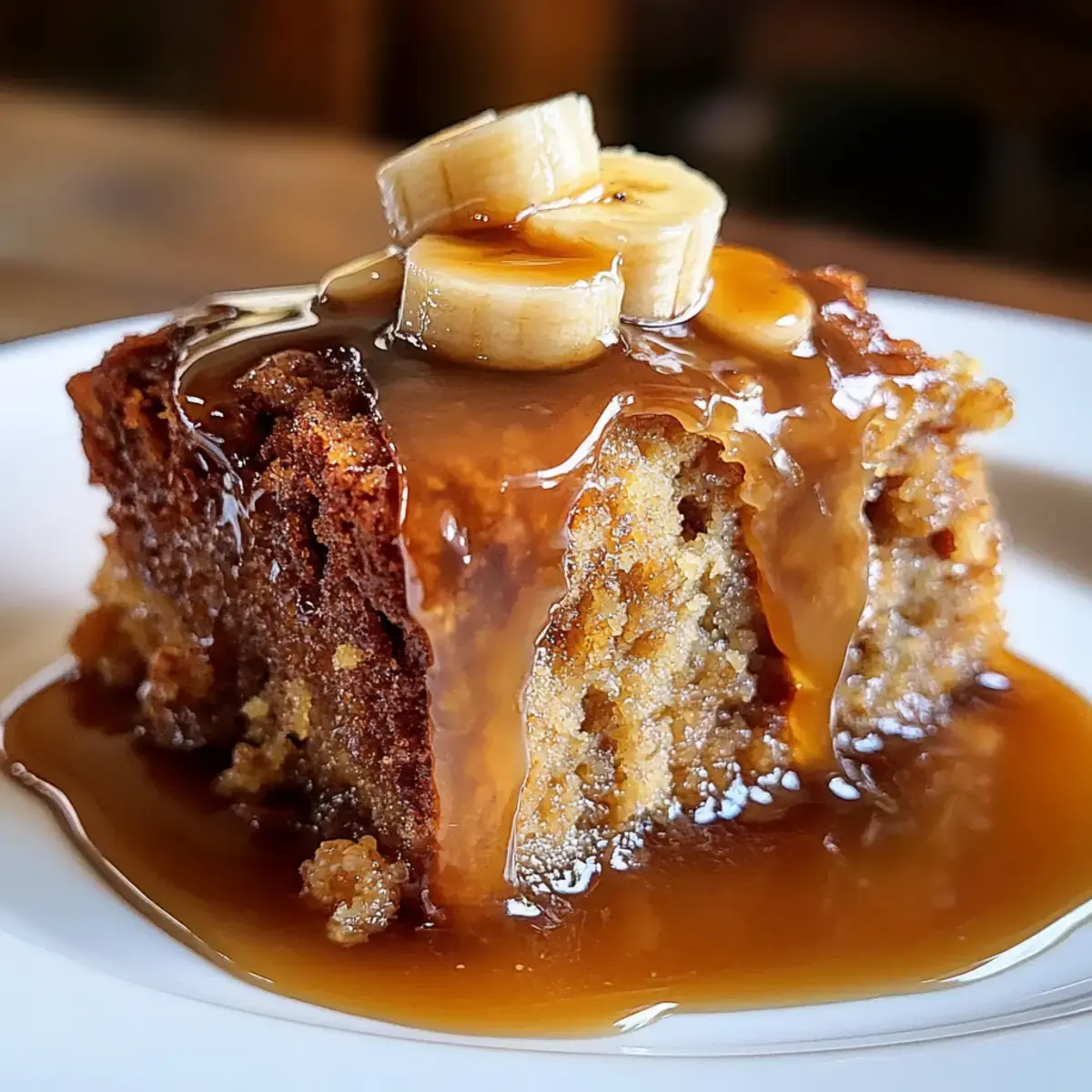 Klebriger Bananenbrot-Pudding-Kuchen