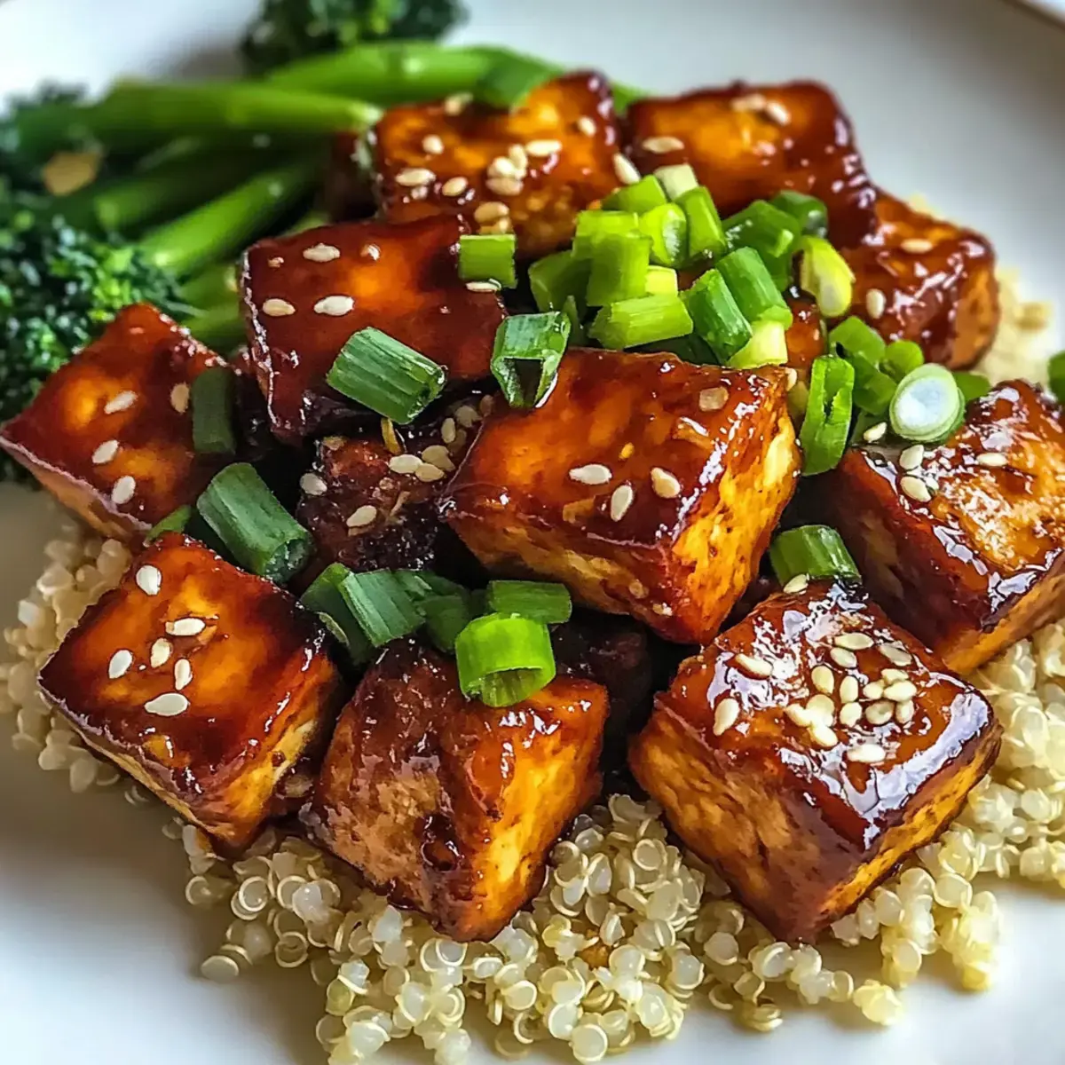 Klebriger Miso Tofu