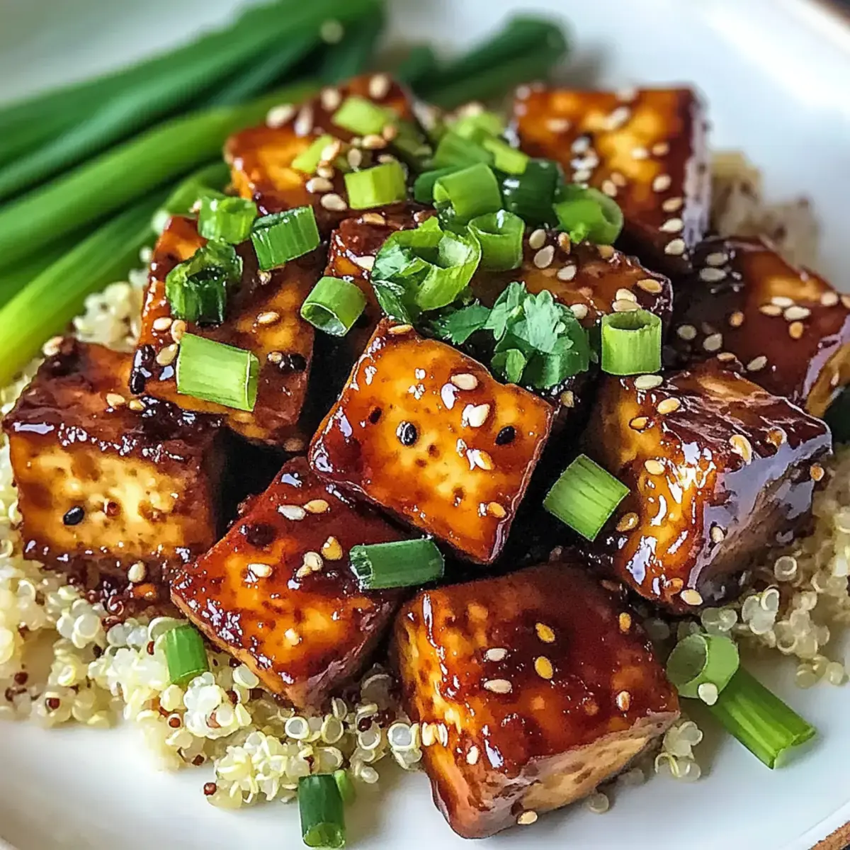 Klebriger Miso Tofu