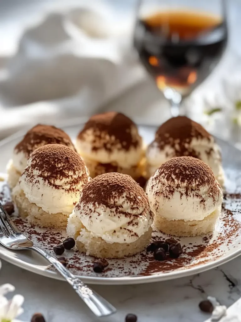 Kleine Tiramisu Kugeln mit Amaretto-Extrakt: Ein köstlicher Genuss