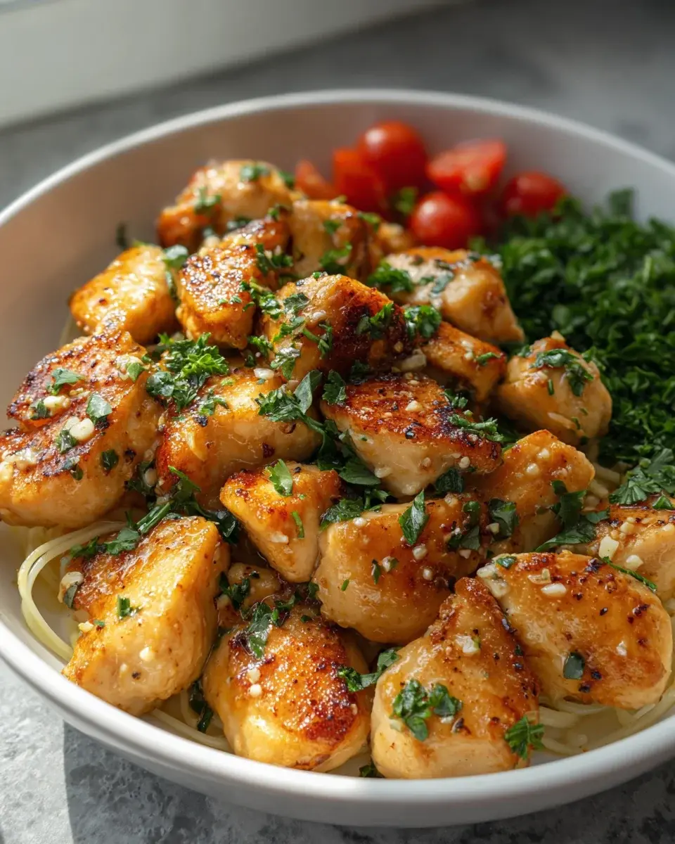 Knoblauch Butter Hühnchen Bites